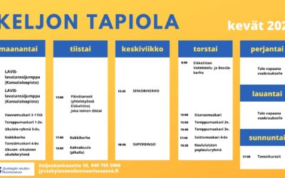 Jyväskylän seudun Nuorisoseuran järjestämää toimintaa Tapiolan talossa ja muualla Jyväskylässä