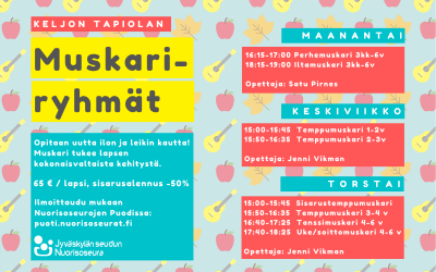Muskariryhmiä 0-6-vuotiaille lapsille